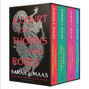 Court of Rose and Thorns . All four books in the series by Sarah J Mass